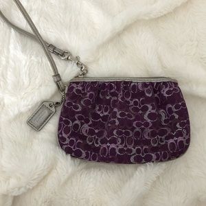 Coach Purple/Silver Wristlet